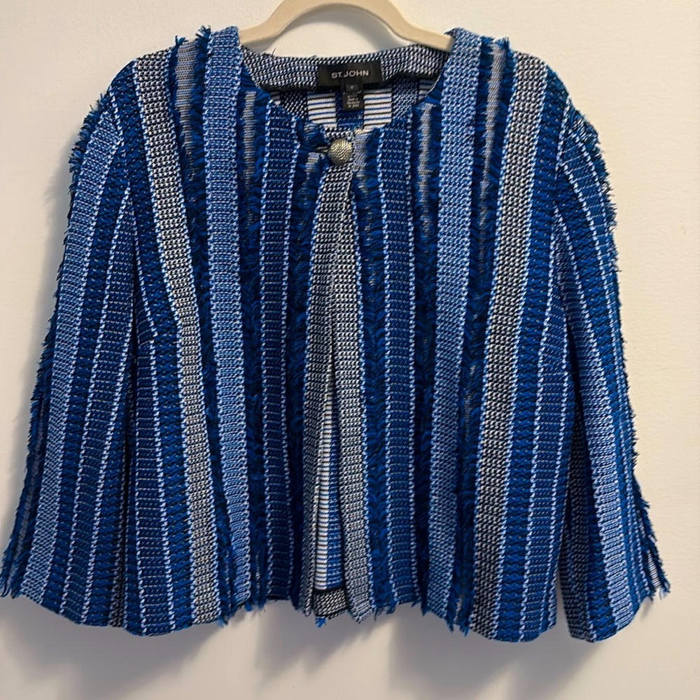 St John Blue Fringe Jacket